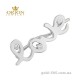 Сережка из белого золота 2601302102