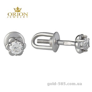 Сережки из белого золота 2190789102