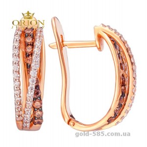 Сережки из красного золота 2190878101