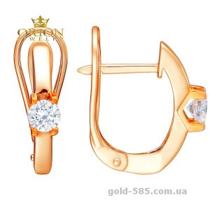 Сережки из красного золота 2191119101