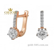 Сережки из красного золота 2102722101
