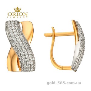 Сережки из красного золота 2191295112