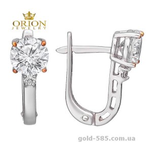 Сережки из белого золота 2102728102