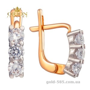 Сережки из красного золота 2191207101