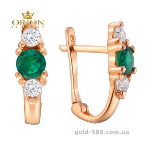 Сережки из красного золота 2103187101