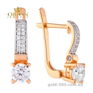 Сережки из красного золота 2191127101