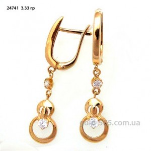 Серьги-подвесы золотые ZS-2103781
