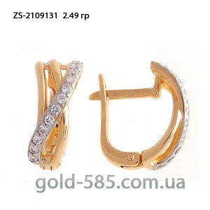 Серьги золотые с камнями ZS-2109131