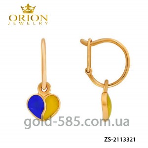 Серьги-подвесы золотые ZS-2113321