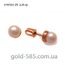Серьги золотые с жемчугом ZS-2197321