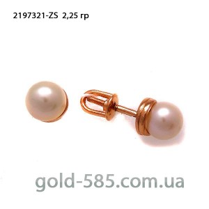 Серьги золотые с жемчугом ZS-2197321