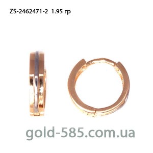 Серьги кольцами золотые ZS-2462471-2
