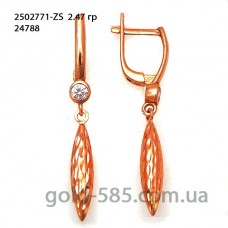 Серьги золотые подвески ZS-2502771