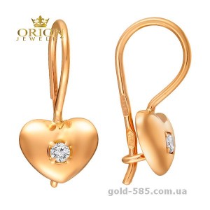 Сережки из красного золота 2102690101