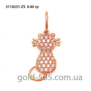 Подвес золотой "Кошечка" 3110231