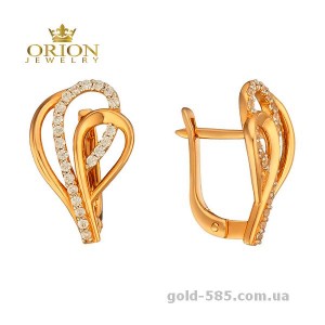 Сережки из красного золота 2191283101
