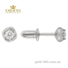Сережки из белого золота 2190755102