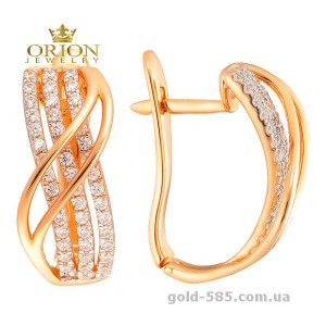 Сережки из красного золота 2190872101