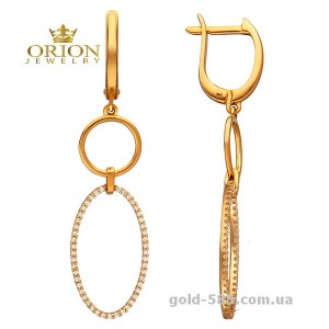 Сережки из красного золота 2104133101