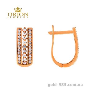 Сережки из красного золота 2190895101
