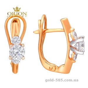 Сережки из красного золота 2191125101