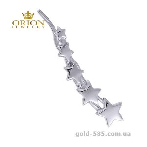 Сережка из белого золота 2501325102