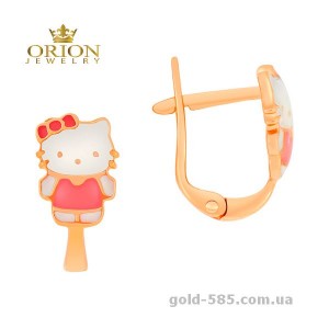 Сережки из красного золота 2102678101