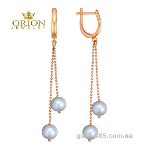 Сережки из красного золота 2104123101