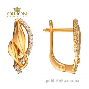 Сережки из красного золота 2191282101