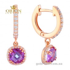 Сережки из красного золота 2191061101