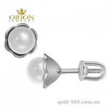 Сережки из белого золота 2100929102