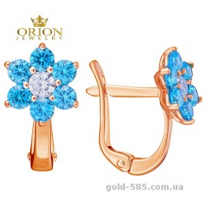 Сережки из красного золота 2102582101