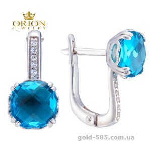 Сережки из белого золота 2191071102