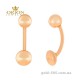 Сережки из красного золота 6002144101