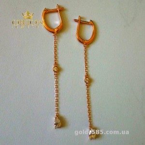 Сережки из красного золота 2104164101