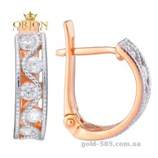 Сережки из красного золота 2102176101