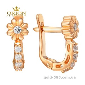 Сережки из красного золота 2102688101