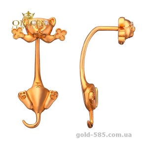 Пирсинг из красного золота 6104103001