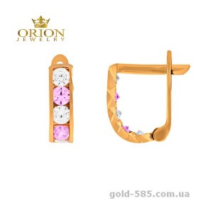 Сережки из красного золота 2102461101
