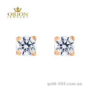 Сережка из красного золота 2602342101