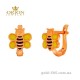 Сережки пчелки из красного золота 2190857101