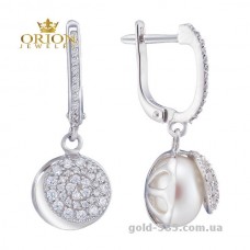 Сережки из белого золота 2190281102