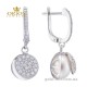 Сережки из белого золота 2190281102