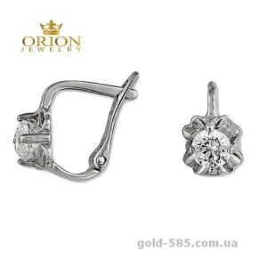 Сережки из белого золота 2100495102