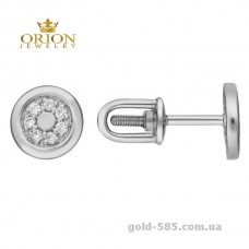 Сережки из белого золота 2100846102