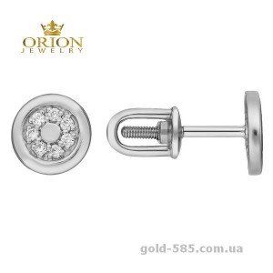 Сережки из белого золота 2100846102