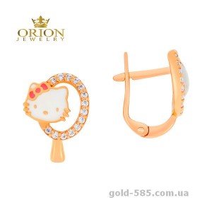 Сережки из красного золота 2102579101