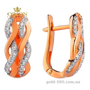 Сережки из красного золота 2190863101