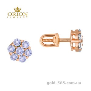 Сережки из красного золота 2190764101
