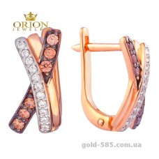 Сережки из красного золота 2190870101